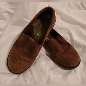 Dr Scholl's Brown Suede Slip-On Loafers